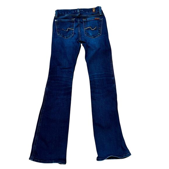 7 For All Mankind Jeans Juniors Lexie Kimmie Bootcut Stretch W24 L29.5 Low Rise - Picture 2 of 4